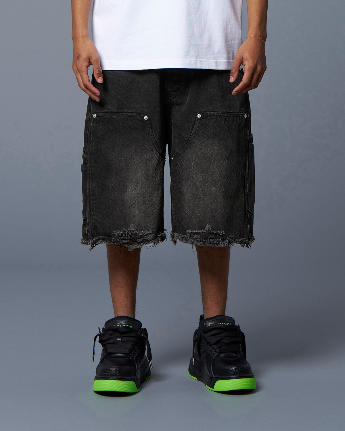 DOUBLE KNEE HOLSTER SHORTS - BLACK