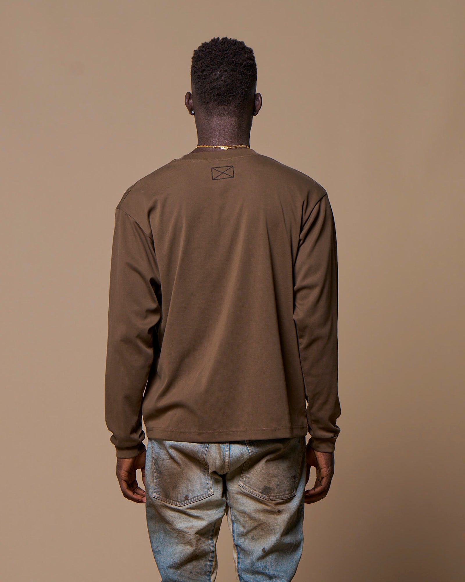 CLASSIC LOGO BOX LS TEE - OLIVE