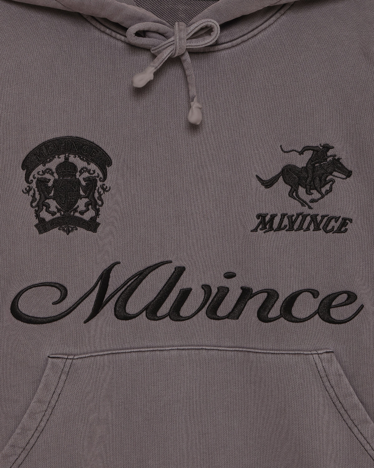 SCRIPT LOGO HOODY - CHARCOAL
