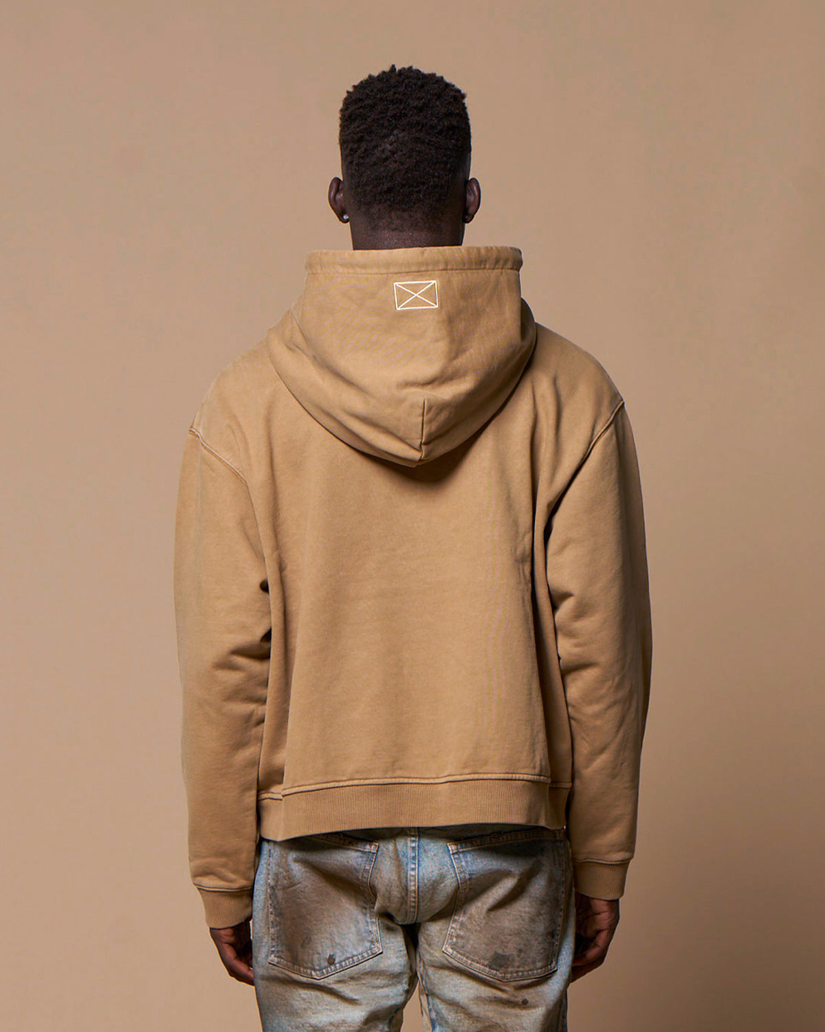 SCRIPT LOGO HOODY - TAN