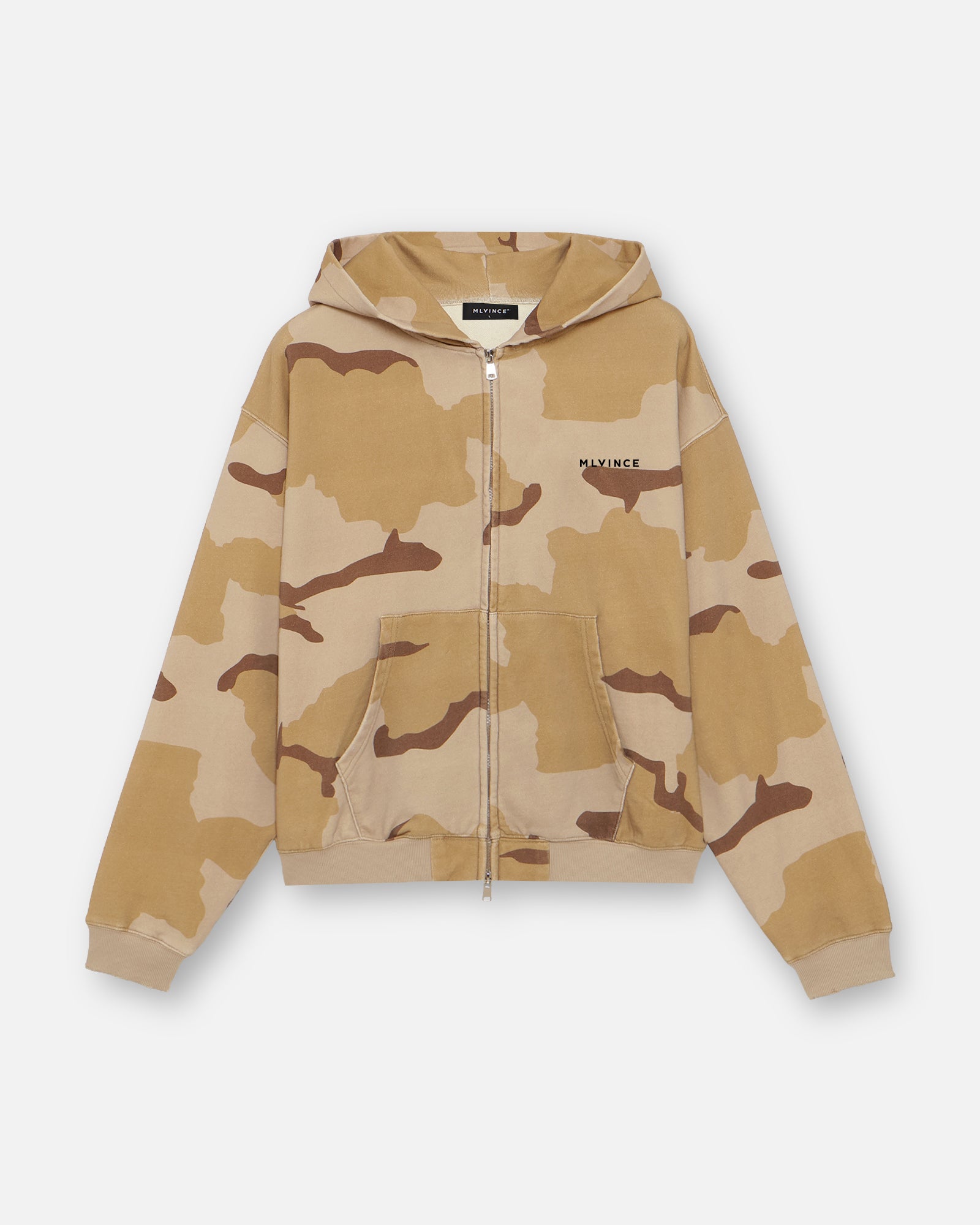 CLASSIC LOGO ZIP UP HOODY - DESERT