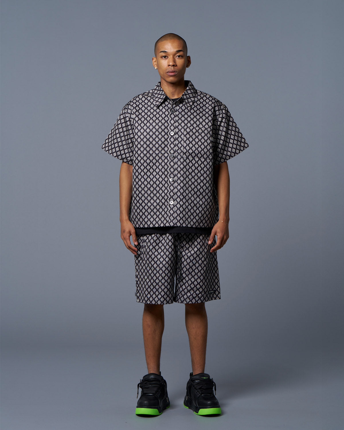 MONOGRAM S/S SHIRTS - BLACK