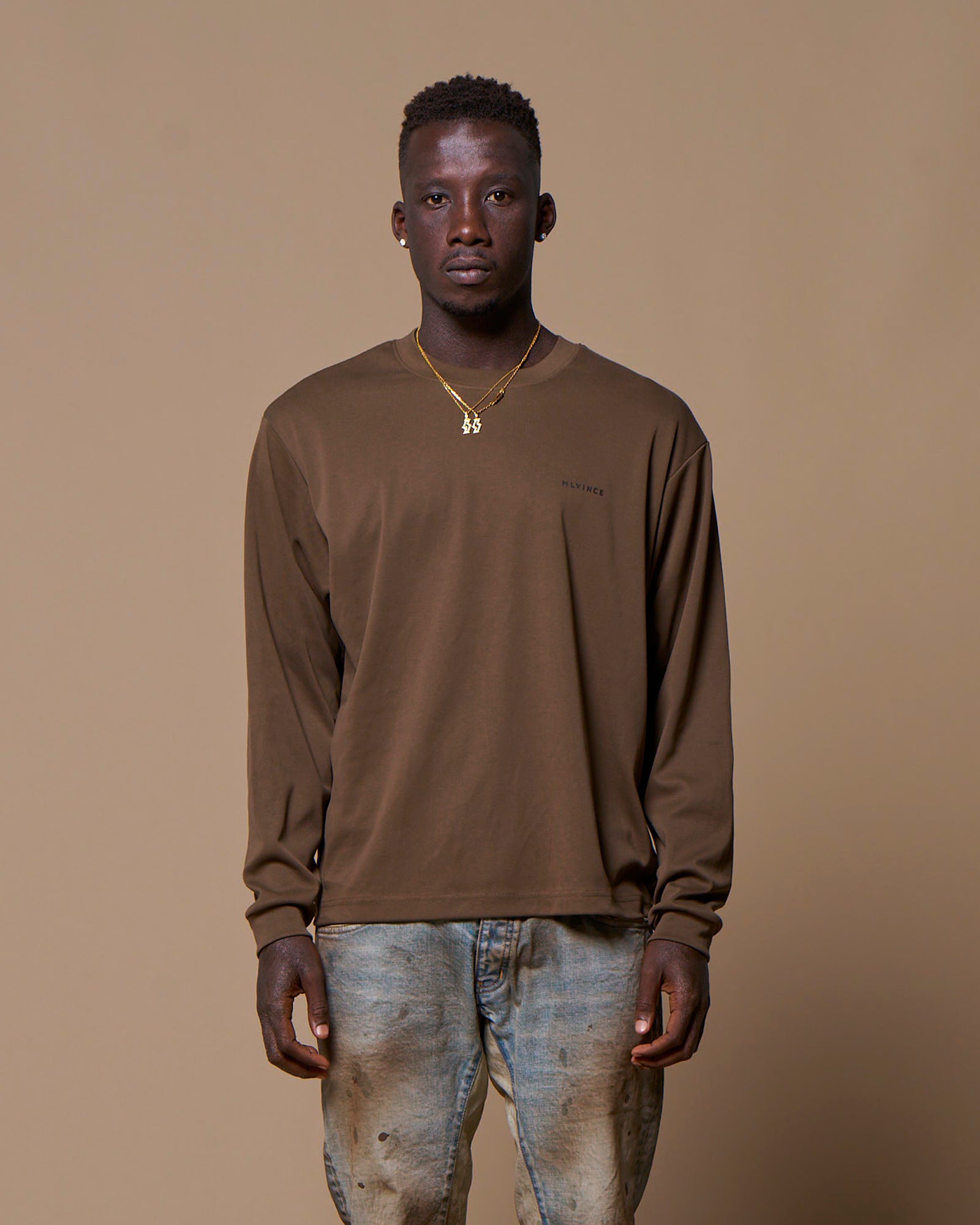 CLASSIC LOGO BOX LS TEE - OLIVE