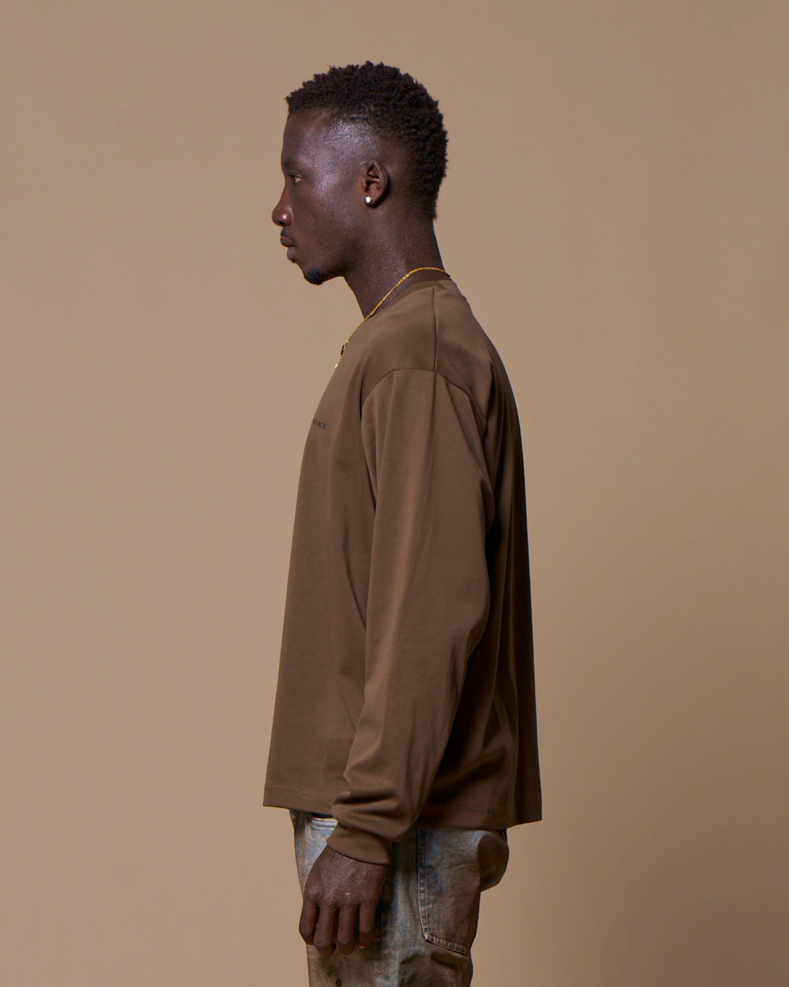 CLASSIC LOGO BOX LS TEE - OLIVE