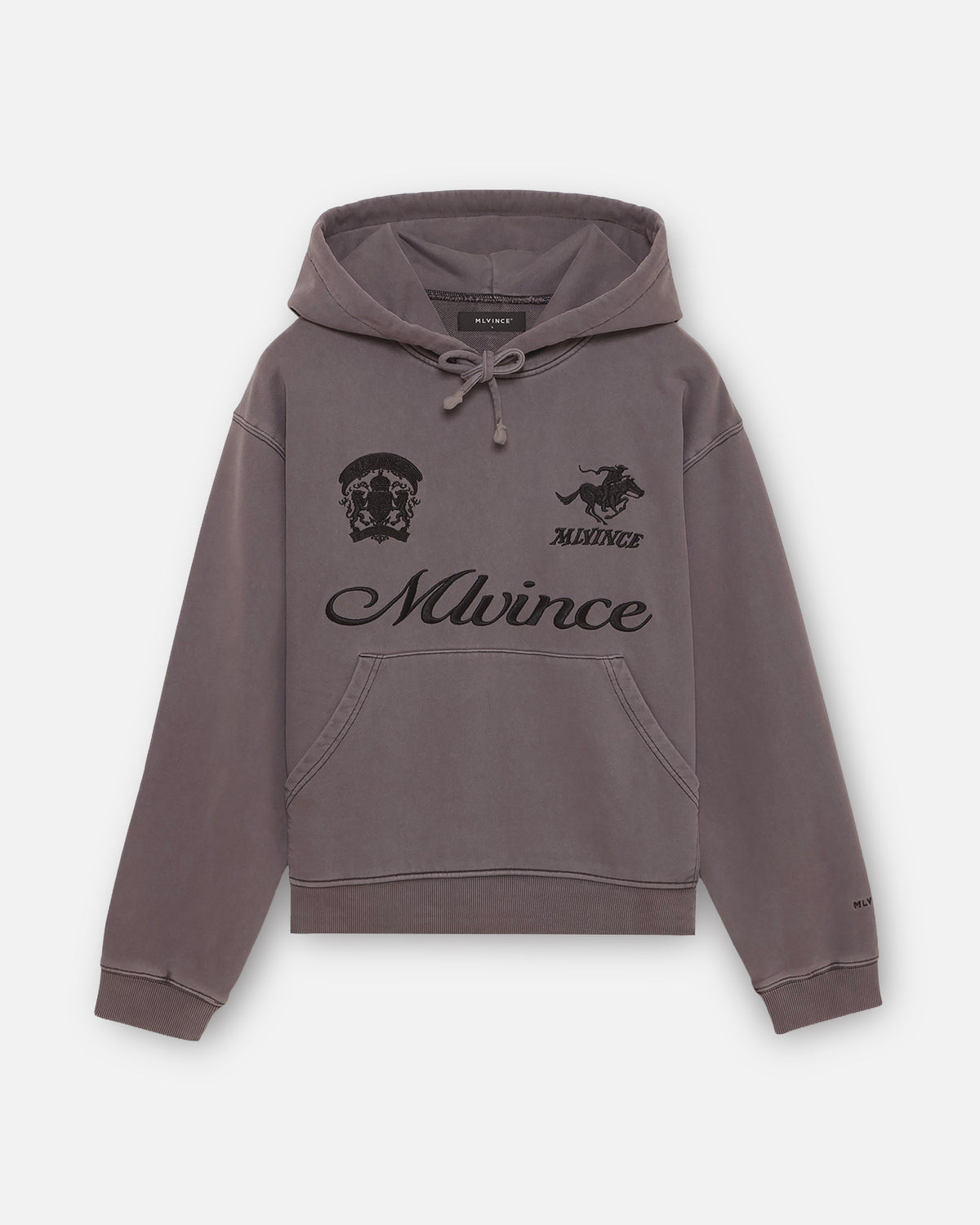 SCRIPT LOGO HOODY - CHARCOAL